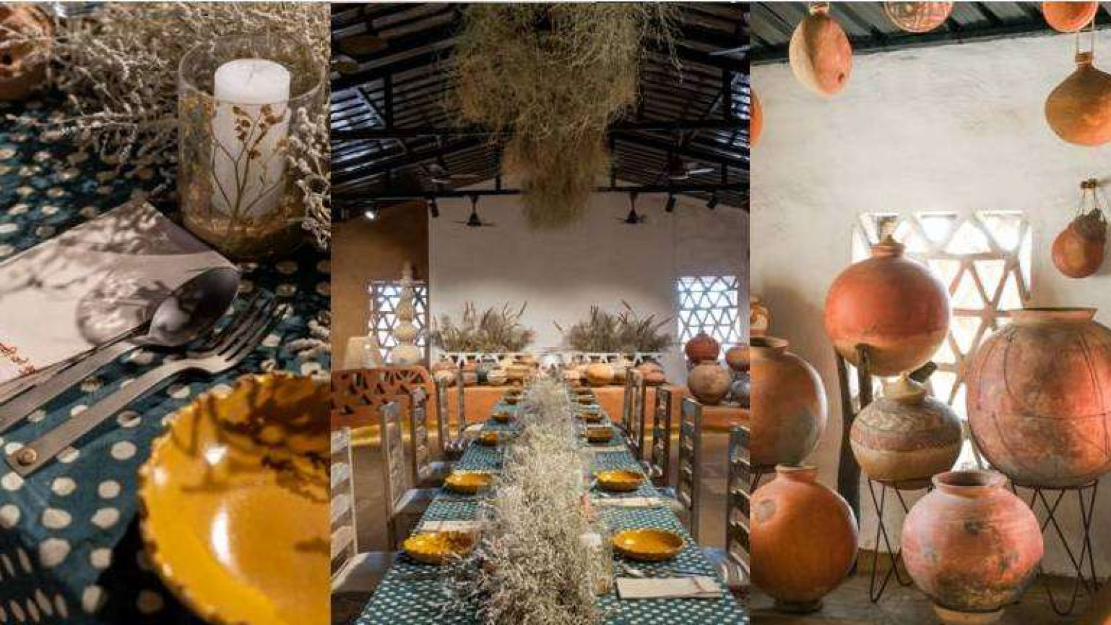 Enjoy the pottery museum walk trough and savor the 7 course Kaner clay lunch in the museum.